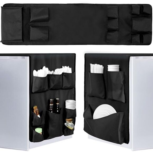 Mini Fridge Caddy Organizer - Over the Fridge Storage Organizer with 11Pockets - Picture 3 of 5